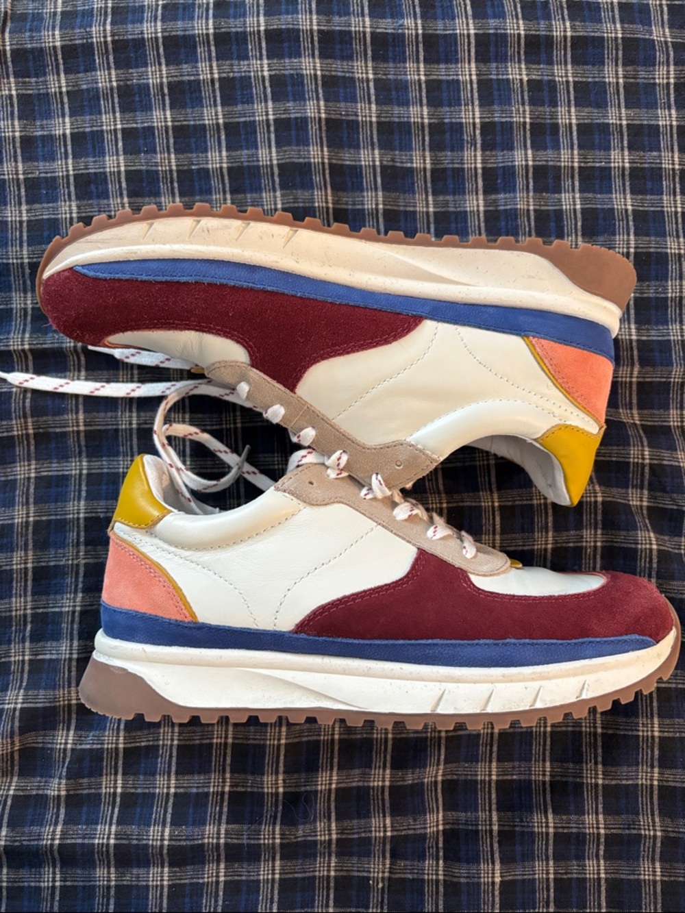 Madewell Kickoff Trainers in Colorblock Leather